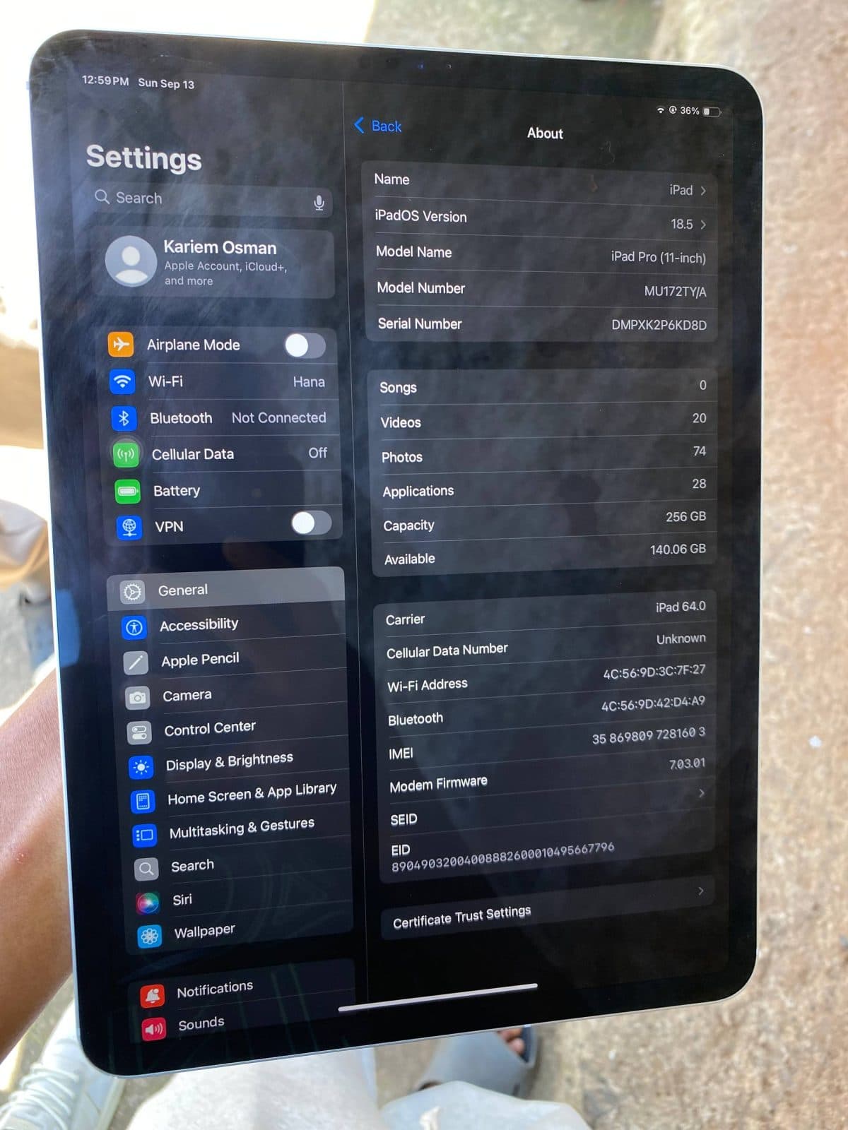 Ipad pro 11 ince