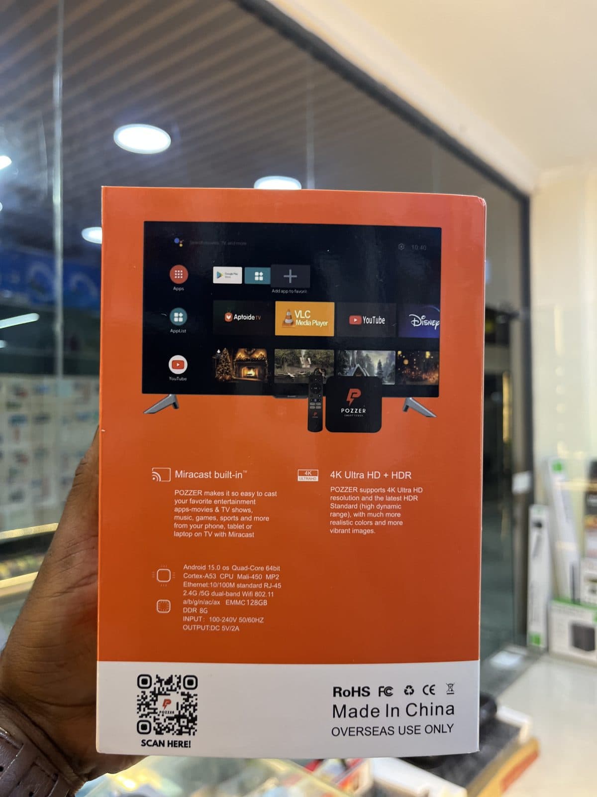 Pozzer 4K Ultra HD Smart TV Box