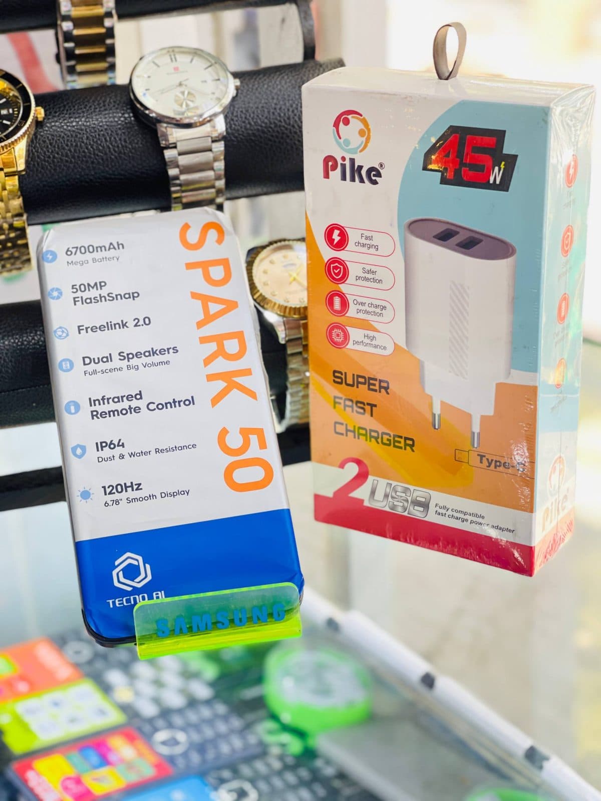 Tecno spark 50 128gb.  6700 battery