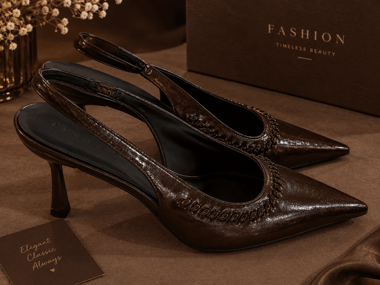 Dark brown heels
