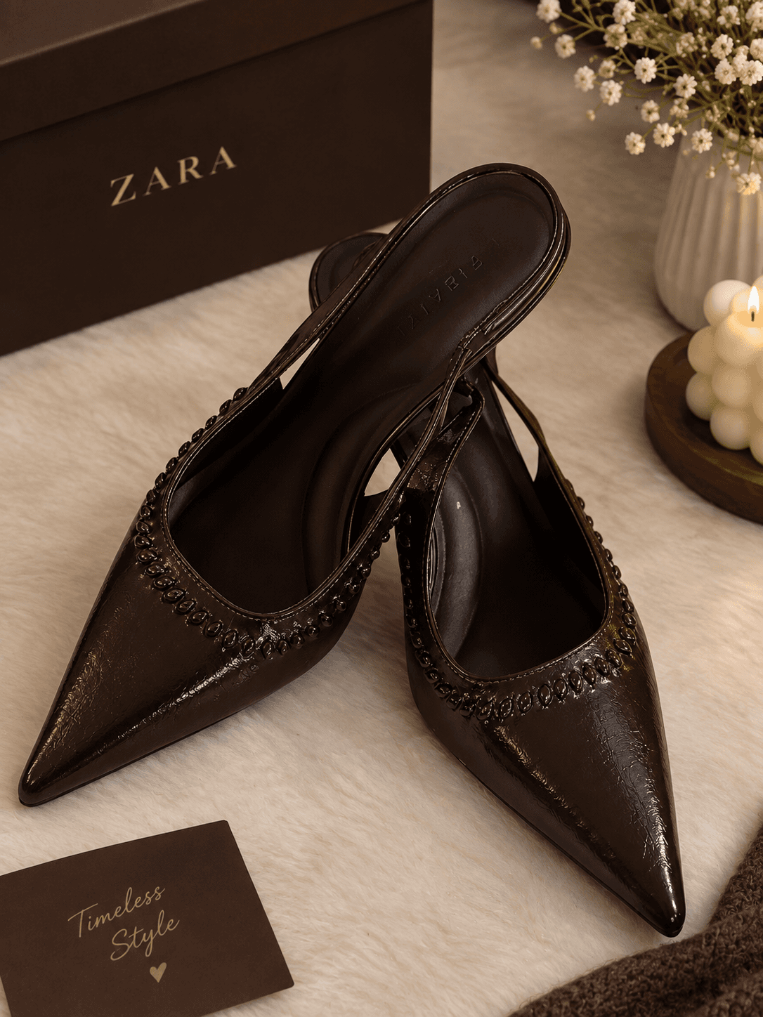 Dark brown heels