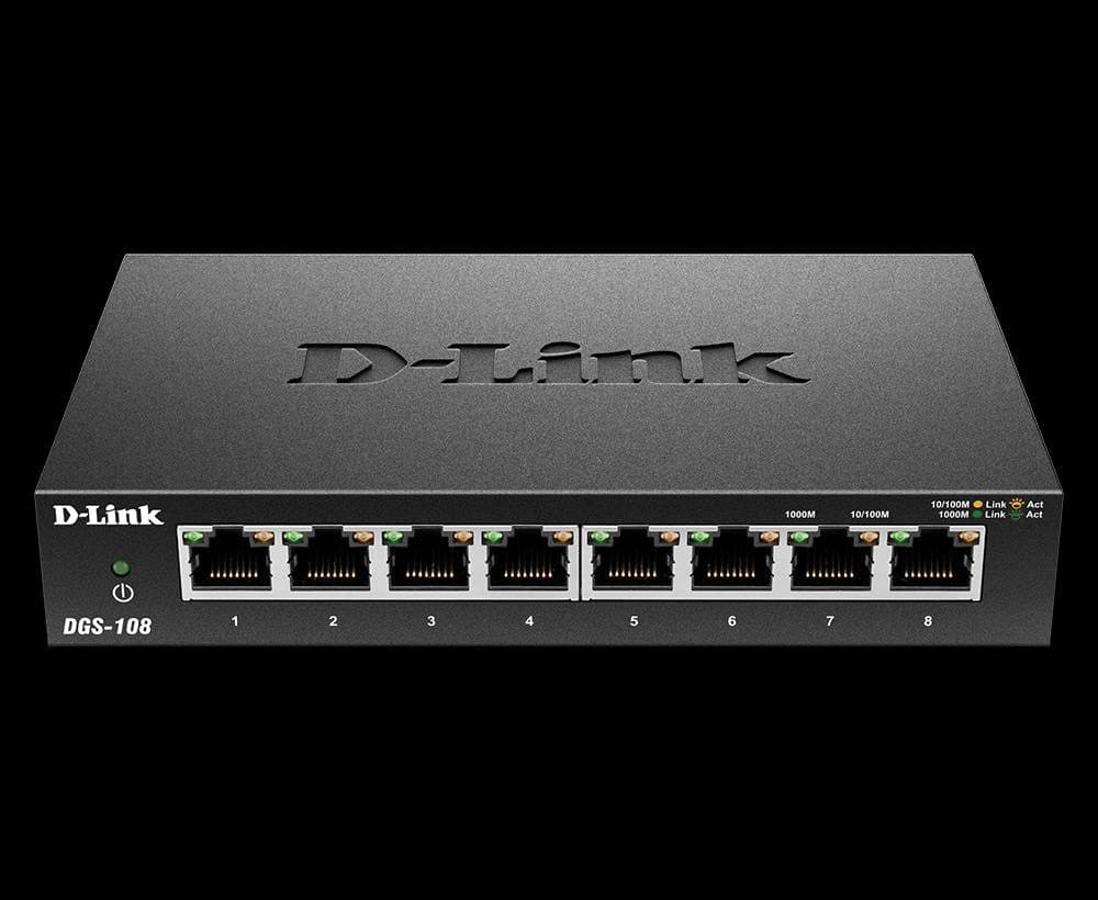 8-Port Unmanaged Gigabit Metal Desktop Switch DGS-10