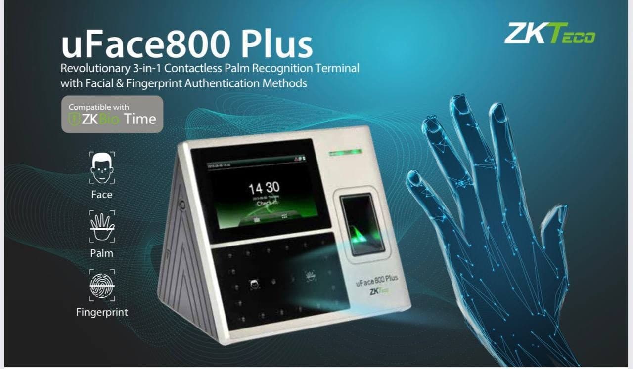 The ZKTeco uFace800 Plus